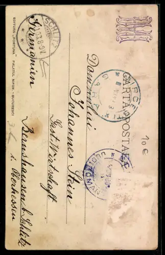 AK Cioban, Rumänischer Hirte mit Flöte