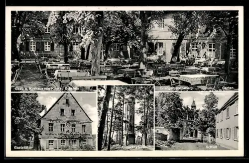 AK Rathsberg, Gasthaus Eckstein, Aussichtsturm, Schloss