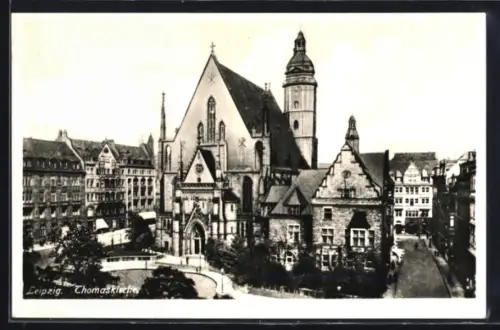 AK Leipzig, Blick zur Thomaskirche