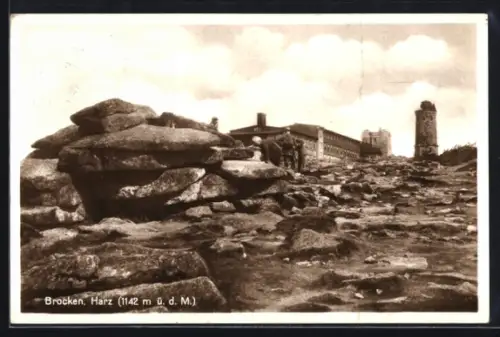 AK Brocken /Harz, Brockenhotel und Aussichtsturm