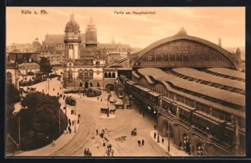 AK Köln a. Rh., Partie am Hauptbahnhof
