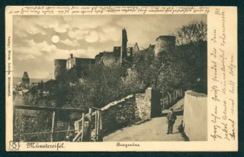 AK Bad Münstereifel, Blick zur Burgruine
