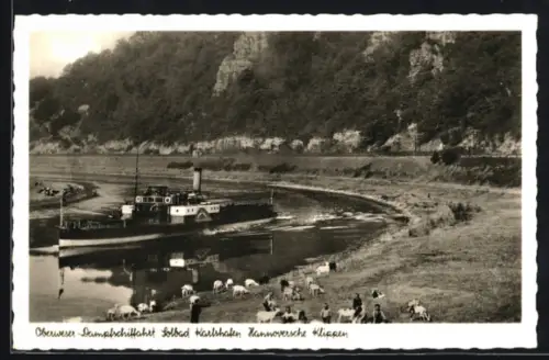 AK Karlshafen /Oberweser, Oberweser-Dampfschifffahrt, Hannoversche Klippen