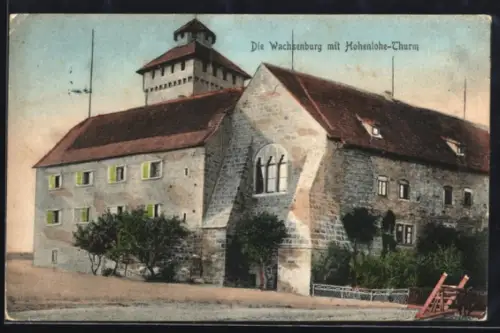 AK Wachsenburg, Wachsenburg mit Hohenlohe-Turm