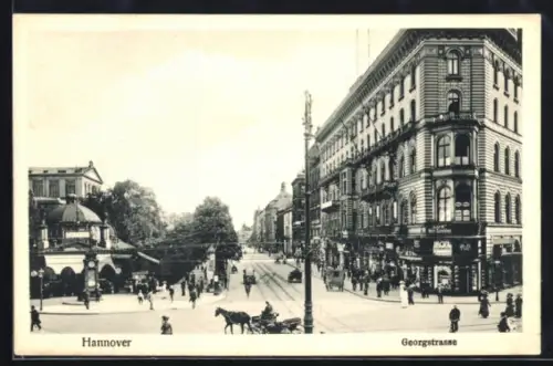 AK Hannover, Blick in die Georgstrasse