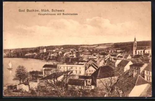 AK Bad Buckow /Märk. Schweiz, Hauptstrasse, Buckowsee