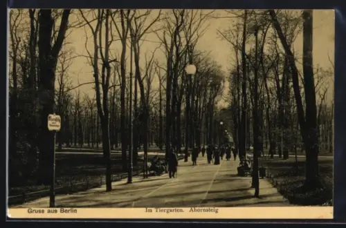 AK Berlin, Tiergarten, Ahornsteig