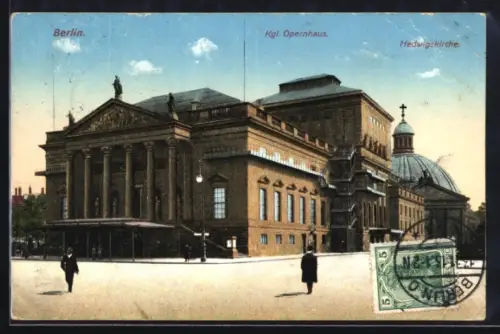 AK Berlin, Kgl. Opernhaus, Hedwigskirche