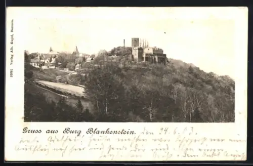 AK Blankenstein /Hattingen, Burg Blankenstein, Bes. Gust. vom Stein jr.