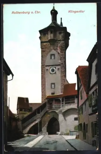 AK Rothenburg o. Tauber, Klingentor