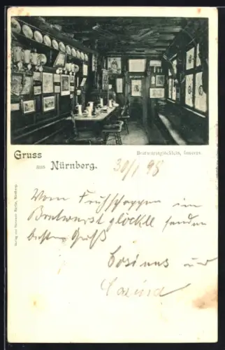 AK Nürnberg, Bratwurstglöcklein, Inneres