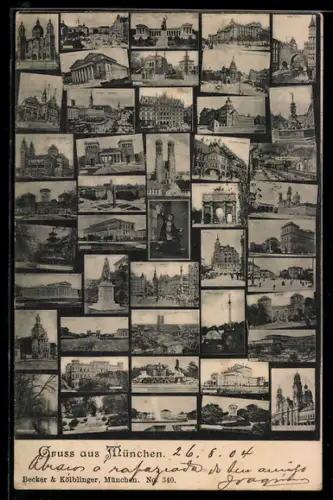 AK München, Nationaltheater und weitere Ortsansichten