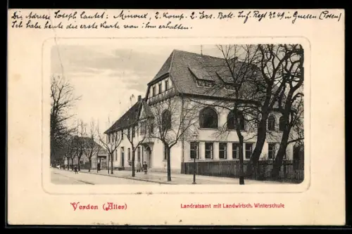 AK Verden /Aller, Landratsamt mit Landwirtschaftl. Winterschule