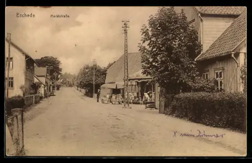 AK Eschede, Marktstrasse mit Karussell