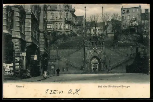 AK Hamburg-Altona, Bei der Köhlbrand-Treppe