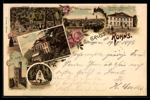 Lithographie Göttingen, Gasthaus Rohns, Gasthaus v. d. Chaussee