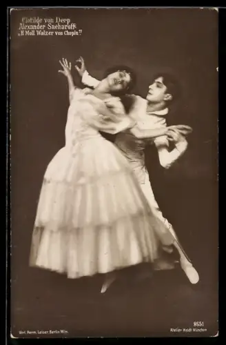 AK Clotilde von Derp und Alexander Sacharoff tanzen H Moll Walzer von Chopin