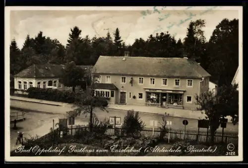 AK Bad Oppelsdorf, Gasthaus zum Carolabad, Altdeutsche Bierstube