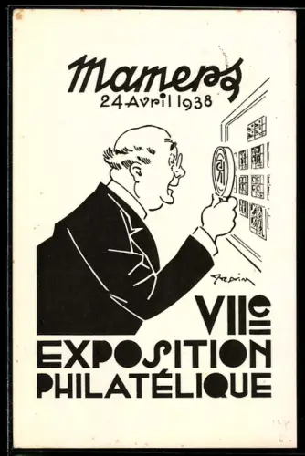 AK Mamertine, VII. Exposition de L`Union Timbrologique 1938, Ausstellung