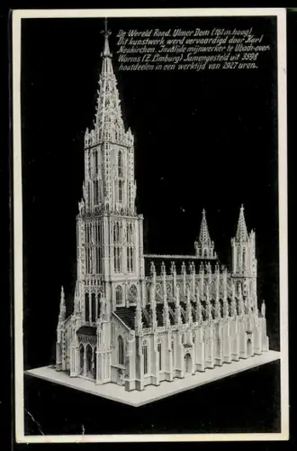 AK De wereld Rond, Ulmer Dom, Modellbau