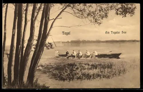 AK Tegel, Ruderer auf dem See