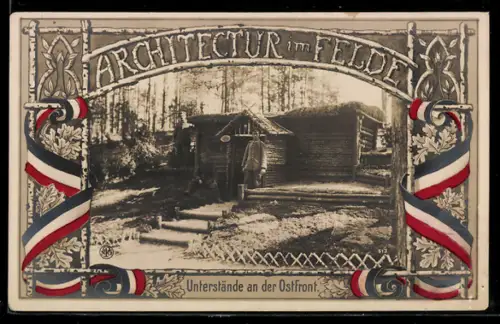 AK Unterstände an der Ostfront, Schützengraben