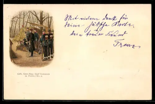 AK Soldaten der Infanterie in Uniform, Colb. Grenadier-Regiment Graf Gneisenau No. 9