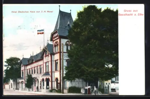 AK Geesthacht a. Elbe, Hôtel Deutsches Haus