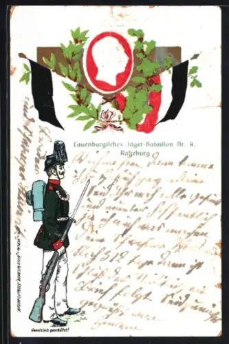 AK Ratzeburg, Lauenburgisches Jäger-Bataillon Nr. 9, Soldat in Uniform