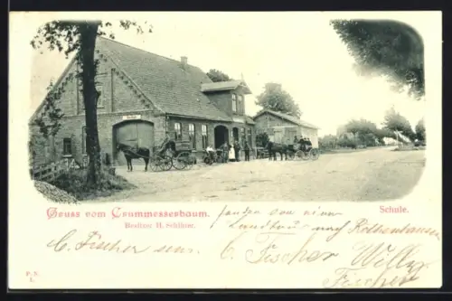 AK Krummesse, Gasthaus, Bes. H. Schlüter, Schule