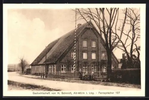 AK Mölln i. Lbg., Gasthaus von H. Schmidt, Aussenansicht
