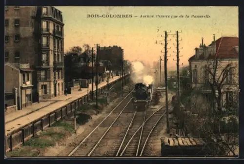 AK Bois-Colombes, Avenue Pereire vue de la Passerelle