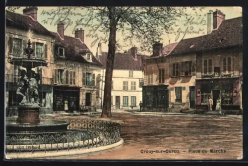 AK Crouy-sur-Ourcq, Place du Marché