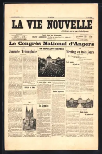 AK Paris, La Vie Nouvelle, Grand Journal hebdomadaire, 76 Rue des Saints-Pères