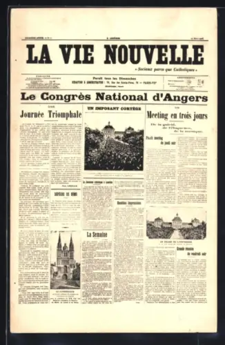AK Paris, La Vie Nouvelle, Grand Journal hebdomadaire, 76 Rue des Saints-Pères