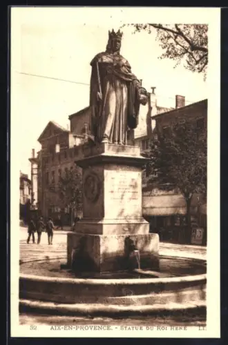 AK Aix-en-Provence, Statue du Roi René