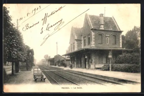 AK Hermes, La Gare, der Bahnhof