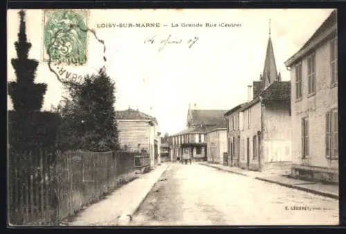 AK Loisy-sur-Marne, La Grande Rue, Centre, Eglise