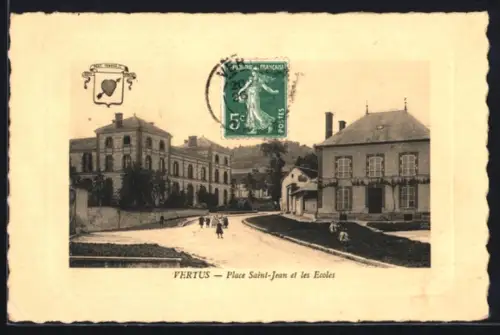 AK Vertus, Place Saint-Jean et les Ecoles
