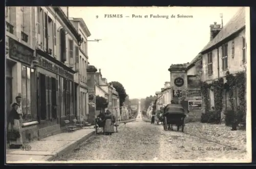 AK Fismes, Porte et Faubourg de Soissons