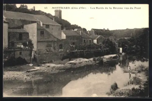 AK Montbard /Cote-d`Or, Les Bords de la Brenne vus du Pont