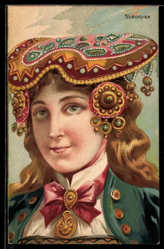 Vertreterkarte Asnieres /Seine, C. Fercoq, Teinture Ménagère Perfectionnée La Mauresque