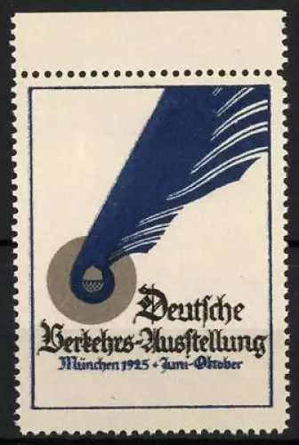 Reklamemarke München, Deutsche Verkehrs-Ausstellung 1925, Eichel und Feder