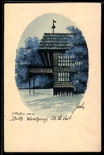 Handzeichnung St. Veit, Dolls Weinhaus