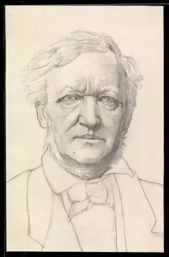 Handzeichnung Portrait eines eleganten Mannes, Frontalansicht