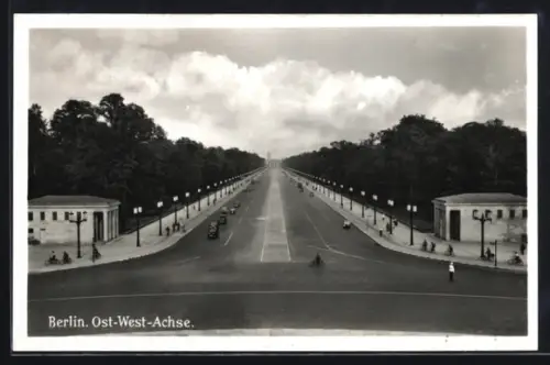 AK Berlin-Tiergarten, Ost-West-Achse aus der Vogelschau