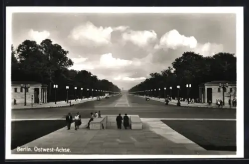 AK Berlin-Tiergarten, Blick zur Ostwest-Achse