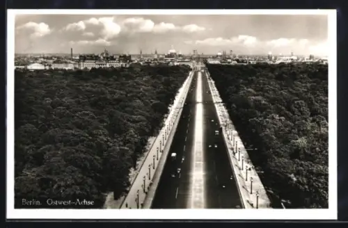 AK Berlin-Tiergarten, Ostwest-Achse aus der Vogelschau