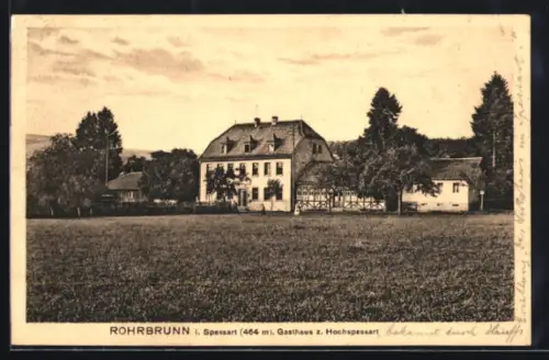 AK Rohrbrunn i. Spessart, Gasthaus z. Hochspessart