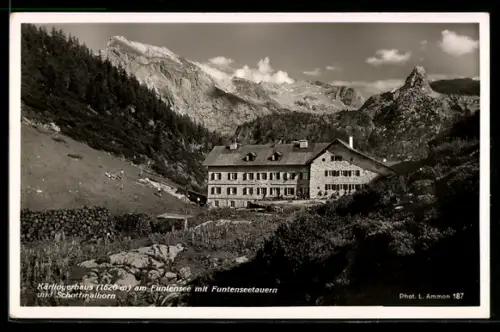 AK Kärlingerhaus, Berghütte mit Funtenseetauern und Schottmalhorn